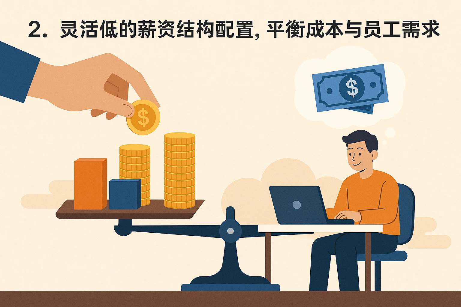 2. 灵活的薪资结构配置,平衡成本与员工需求