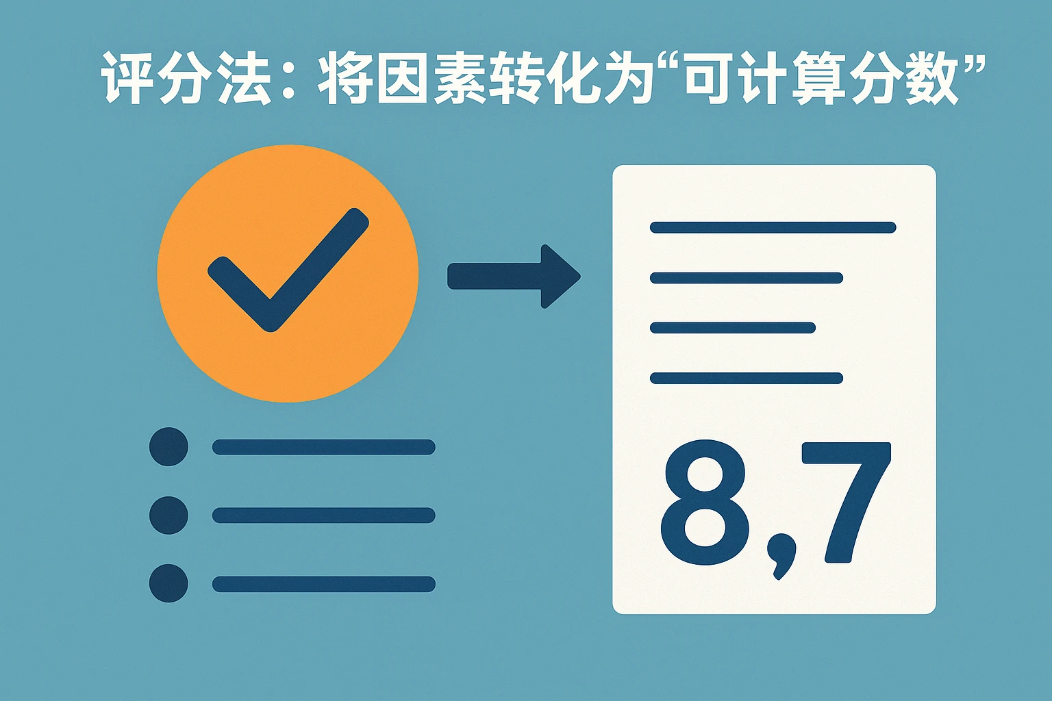 2. 评分法：将因素转化为“可计算分数”