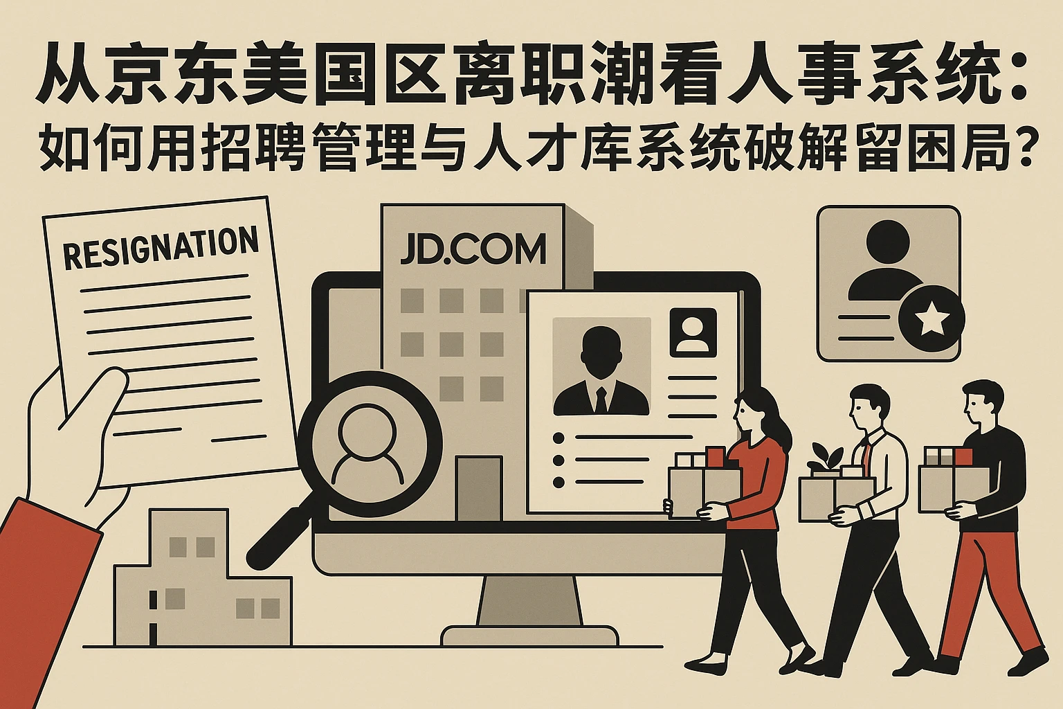 从京东美国区离职潮看人事系统：如何用招聘管理与人才库系统破解留才困局？