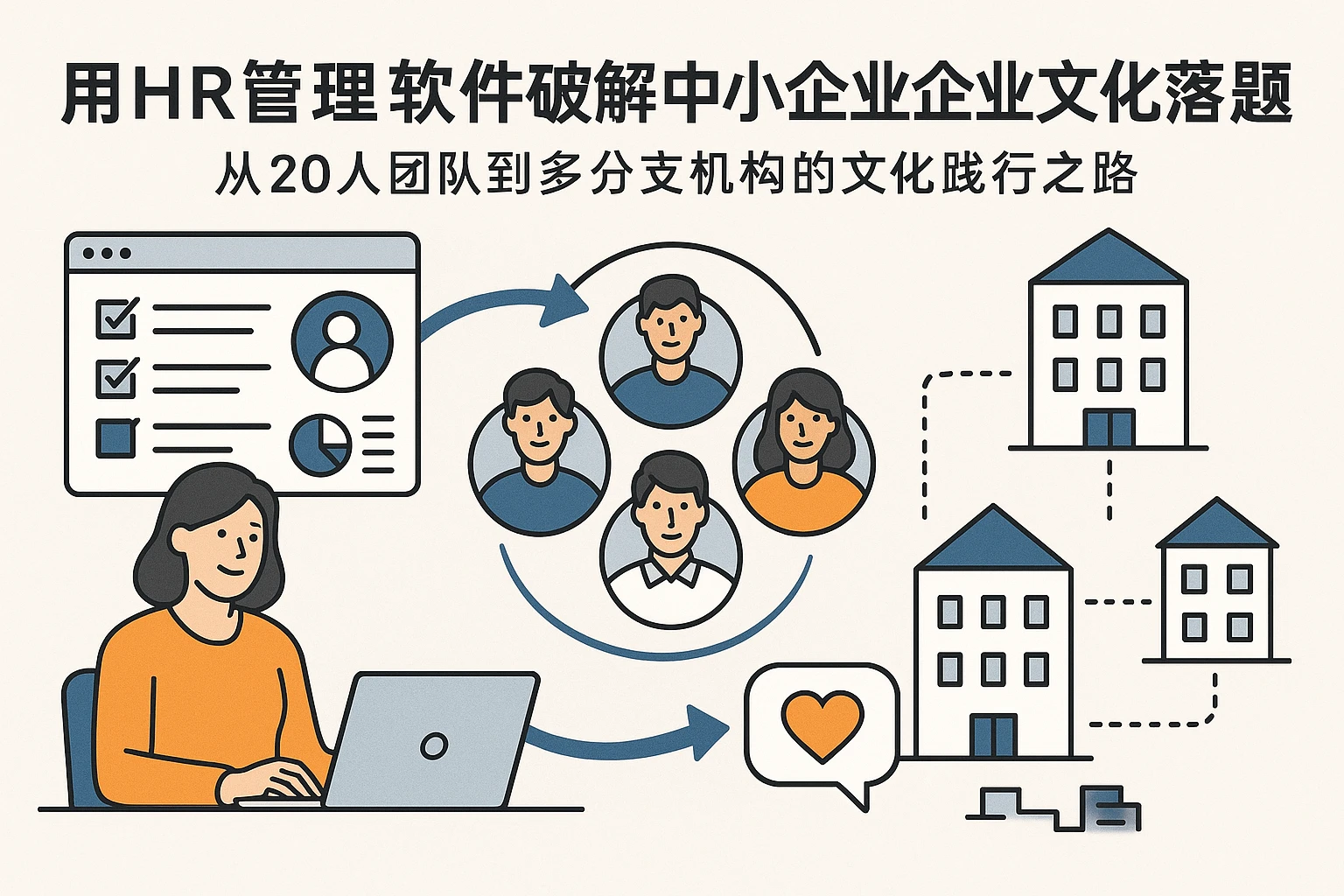 用HR管理软件破解中小企业企业文化落地难题——从20人团队到多分支机构的文化践行之路