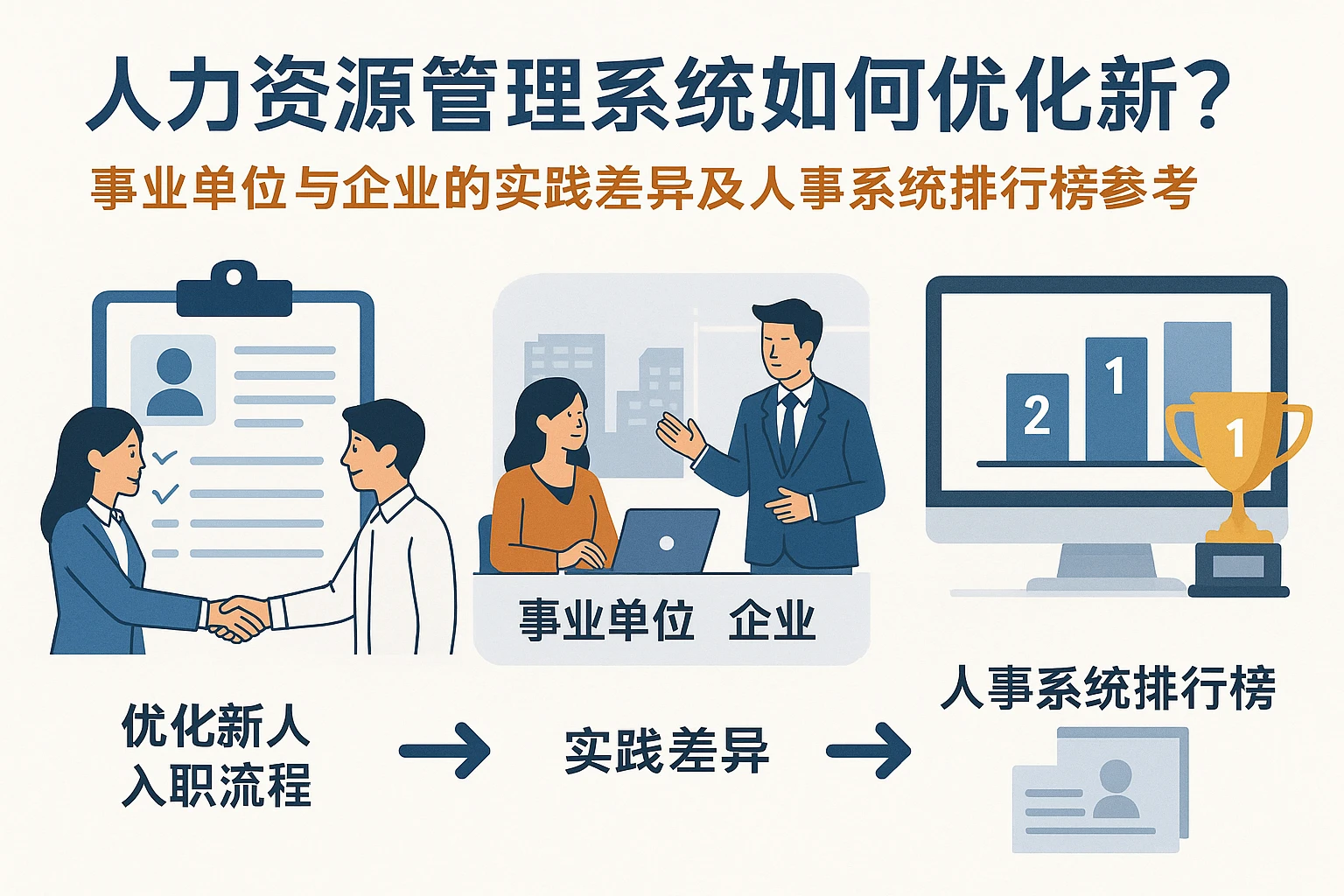人力资源管理系统如何优化新人入职流程?事业单位与企业的实践差异及人事系统排行榜参考