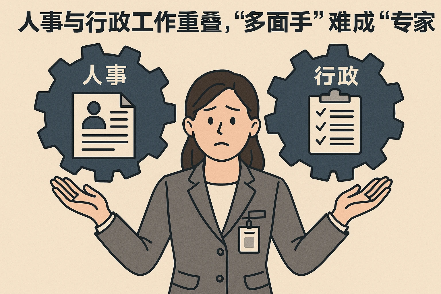 2. 人事与行政工作重叠，“多面手”难成“专家”