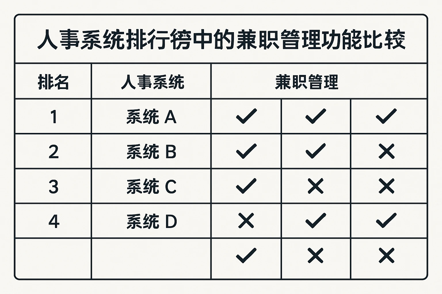 人事系统排行榜中的兼职管理功能比较