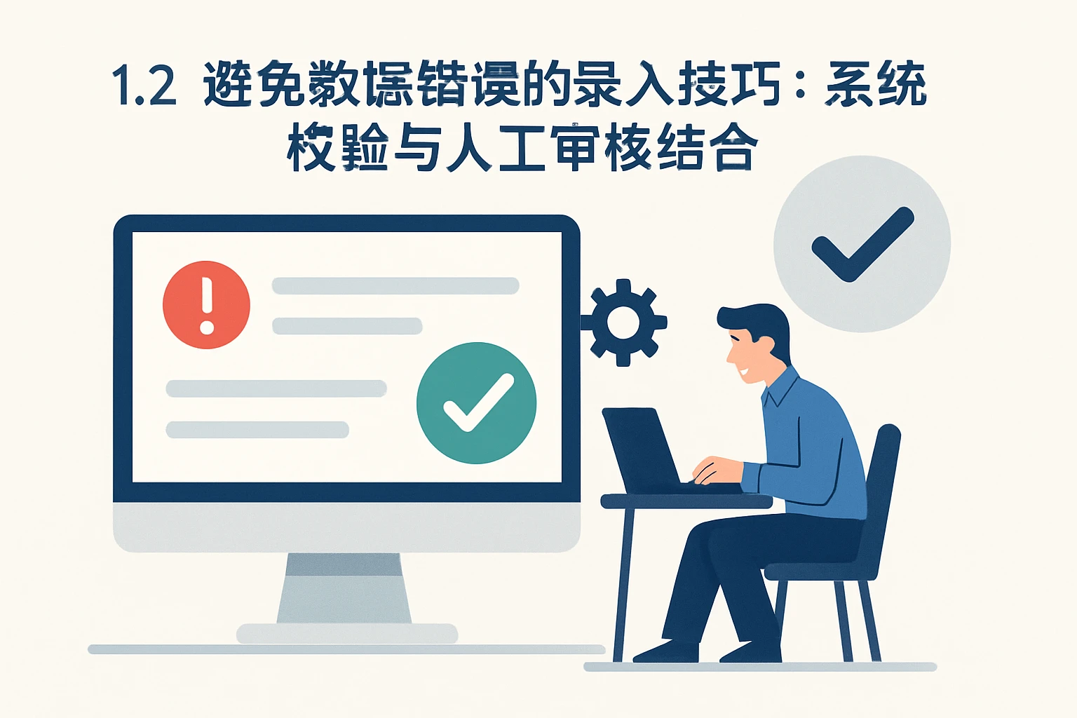 1.2 避免数据错误的录入技巧：系统校验与人工审核结合