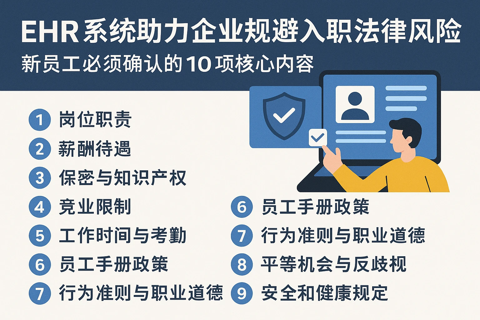 EHR系统助力企业规避入职法律风险：新员工必须确认的10项核心内容