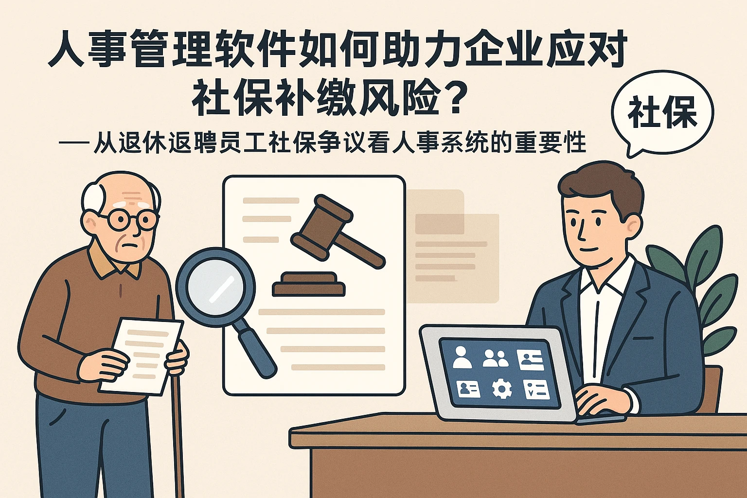 人事管理软件如何助力企业应对社保补缴风险?——从退休返聘员工社保争议看人事系统的重要性