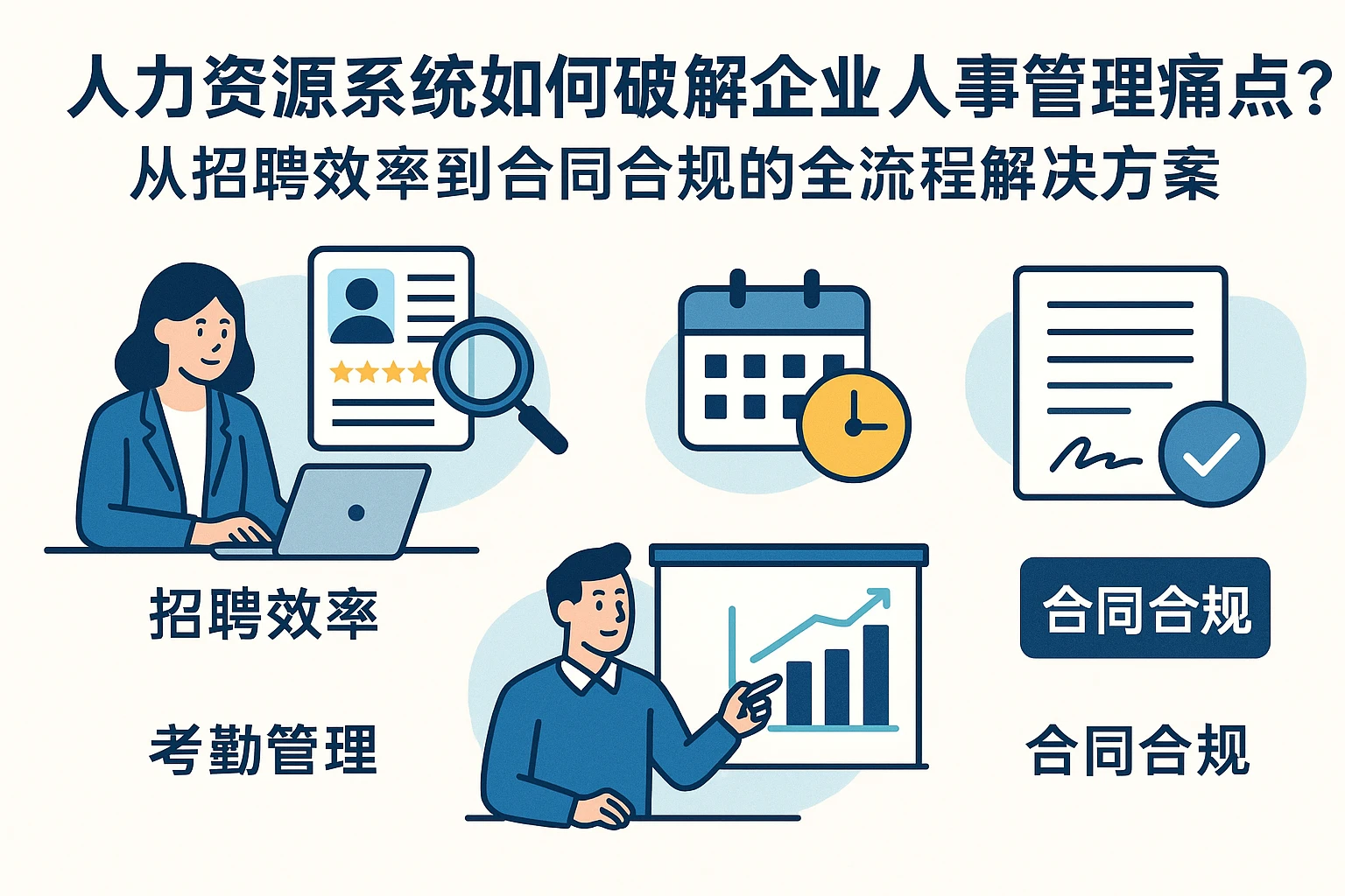 人力资源系统如何破解企业人事管理痛点?从招聘效率到合同合规的全流程解决方案