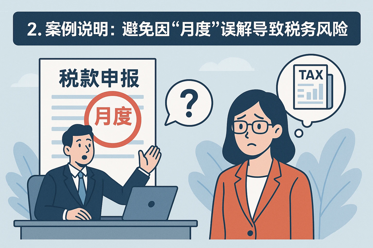 2. 案例说明：避免因“月度”误解导致的税务风险