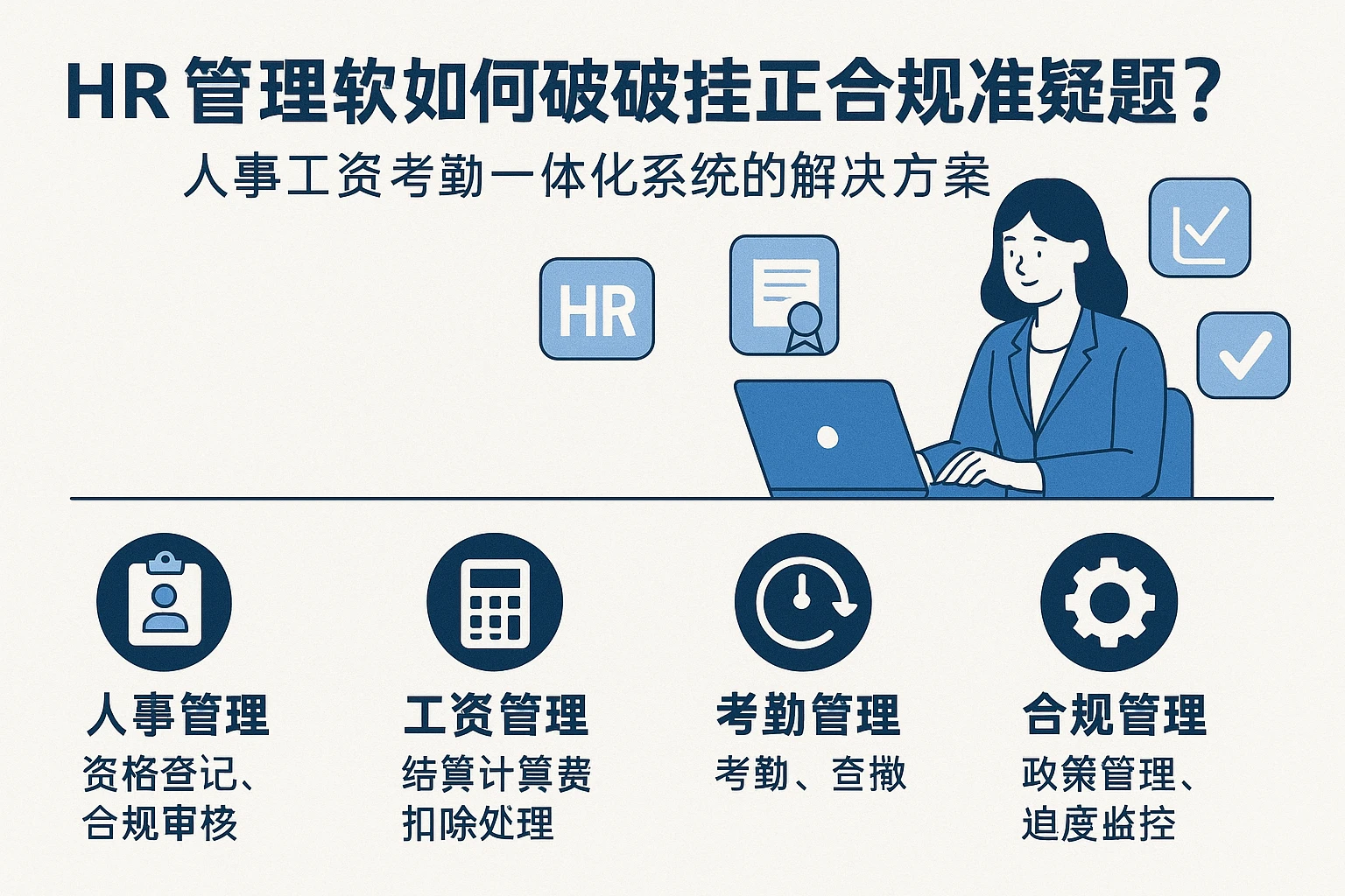 HR管理软件如何破解挂证合规难题？人事工资考勤一体化系统的解决方案