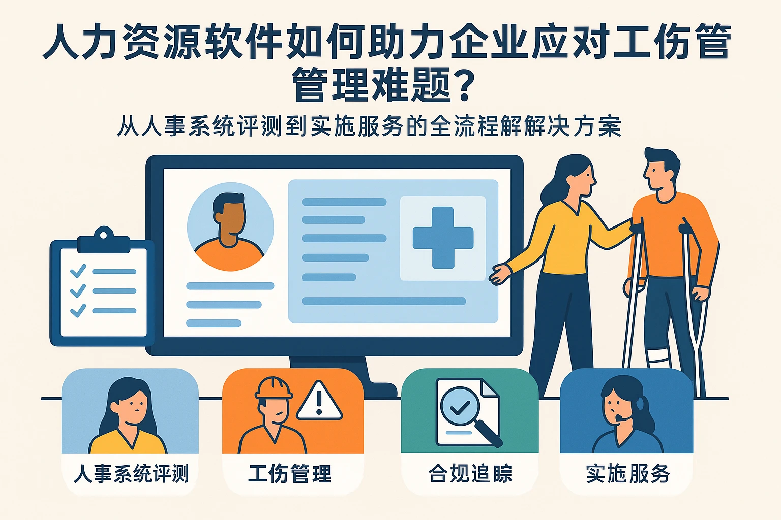 人力资源软件如何助力企业应对工伤管理难题？从人事系统评测到实施服务的全流程解决方案