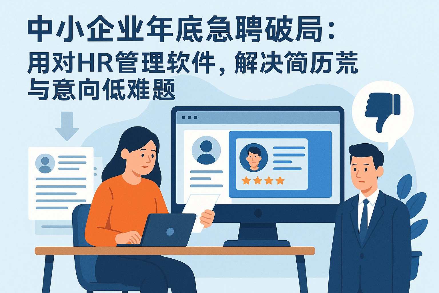 中小企业年底急聘破局:用对HR管理软件,解决简历荒与意向低难题