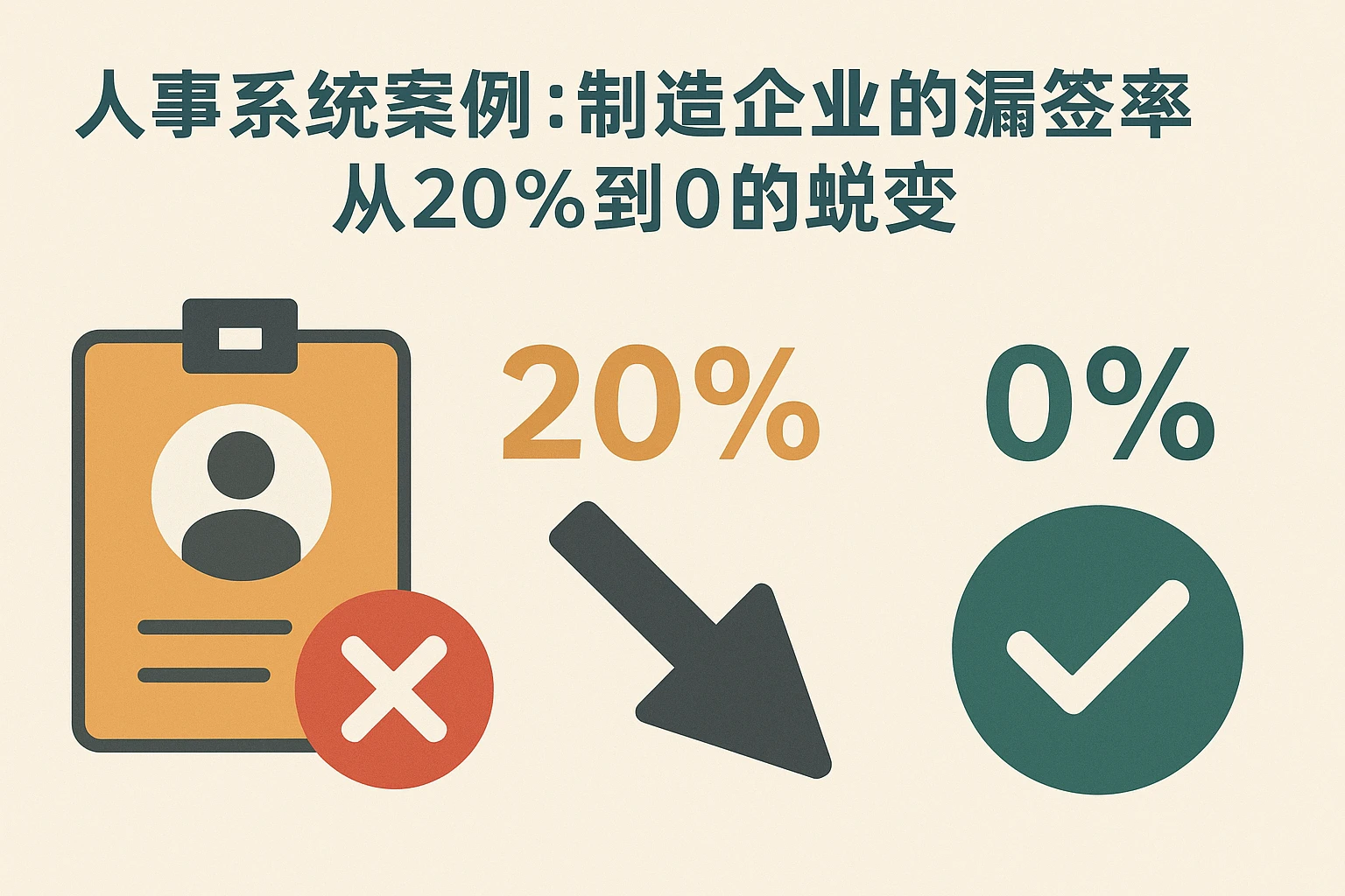 2. 人事系统案例：制造企业的漏签率从20%到0的蜕变