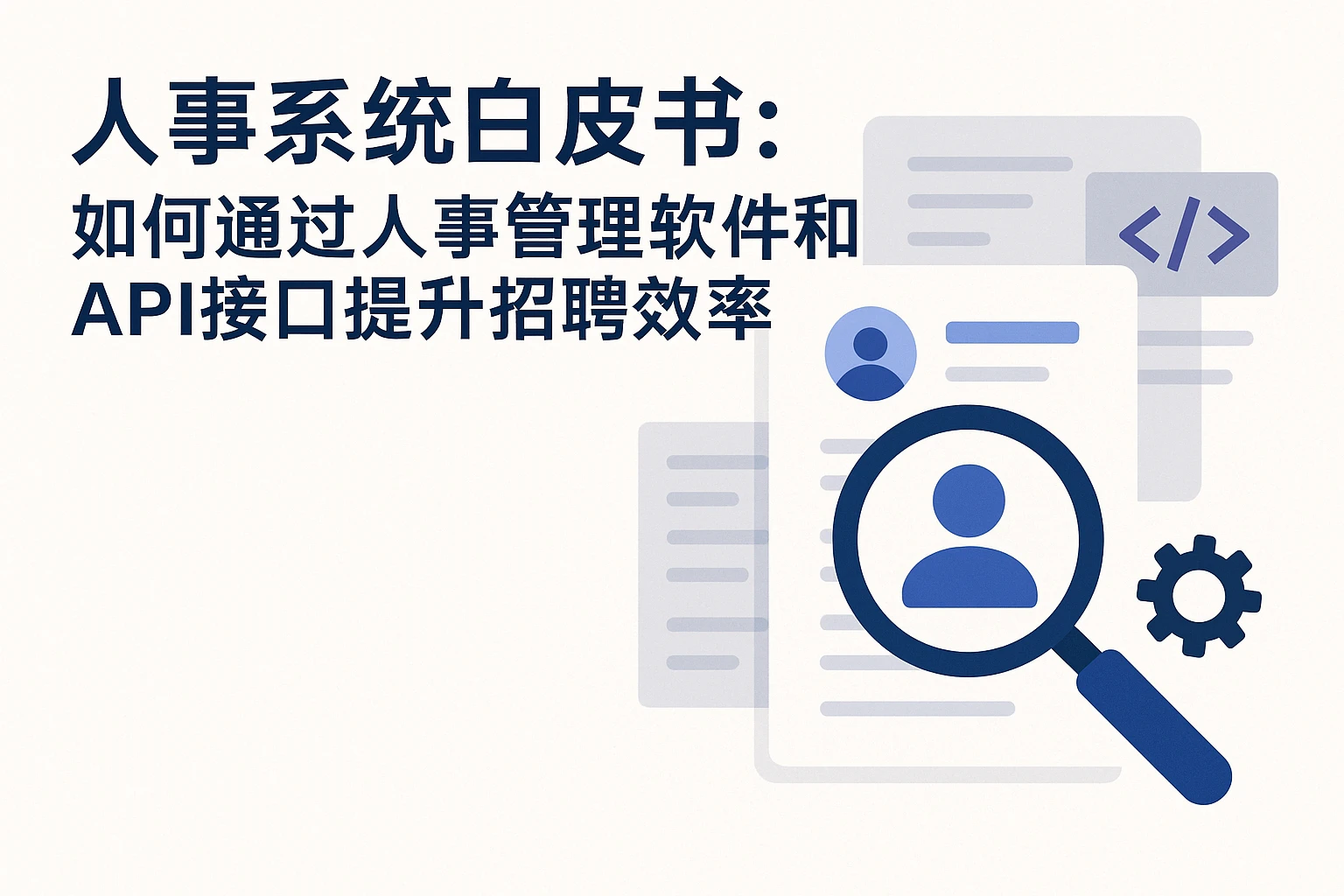 人事系统白皮书：如何通过人事管理软件和API接口提升招聘效率