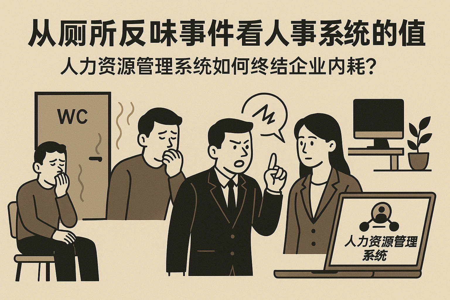 从厕所反味事件看人事系统的价值:人力资源管理系统如何终结企业内耗?