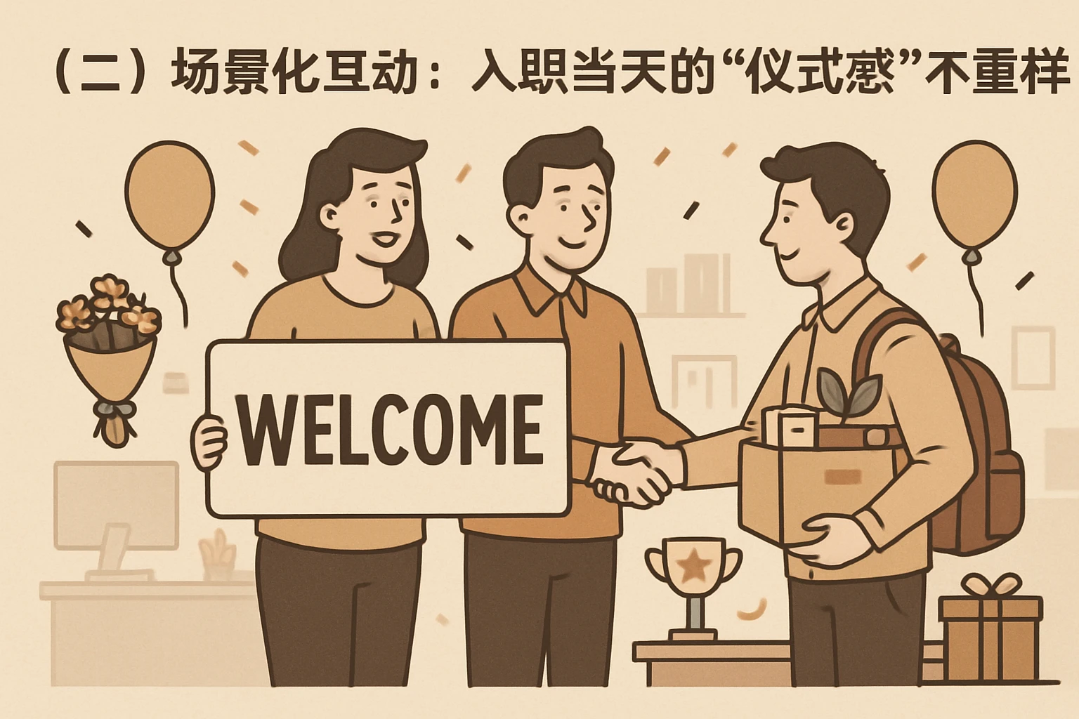 （二）场景化互动：入职当天的“仪式感”不重样
