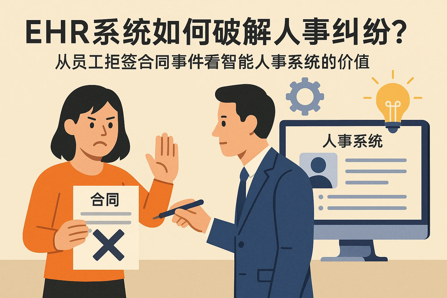 EHR系统如何破解人事纠纷？从员工拒签合同事件看智能人事系统的价值
