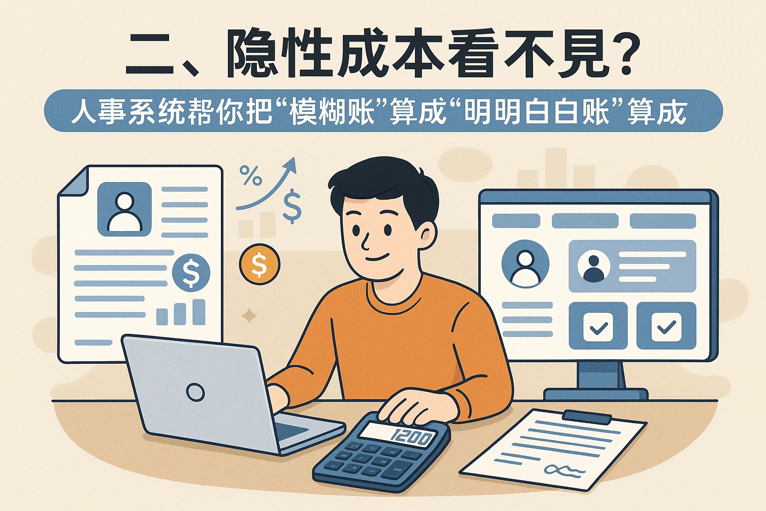 二、隐性成本看不见?人事系统帮你把“模糊账”算成“明明白白账”