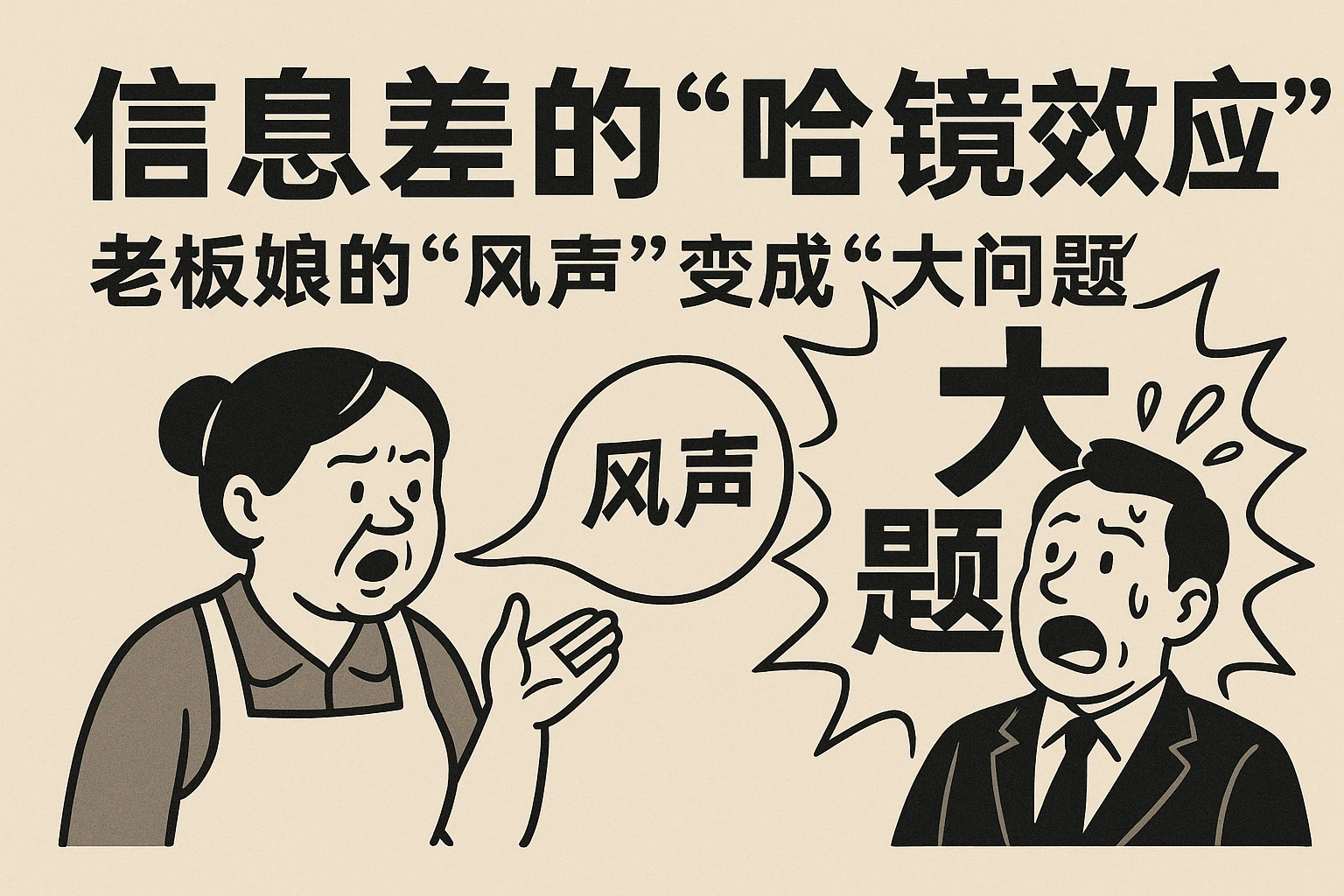 2. 信息差的“哈哈镜效应”：老板娘的“风声”变成“大问题”