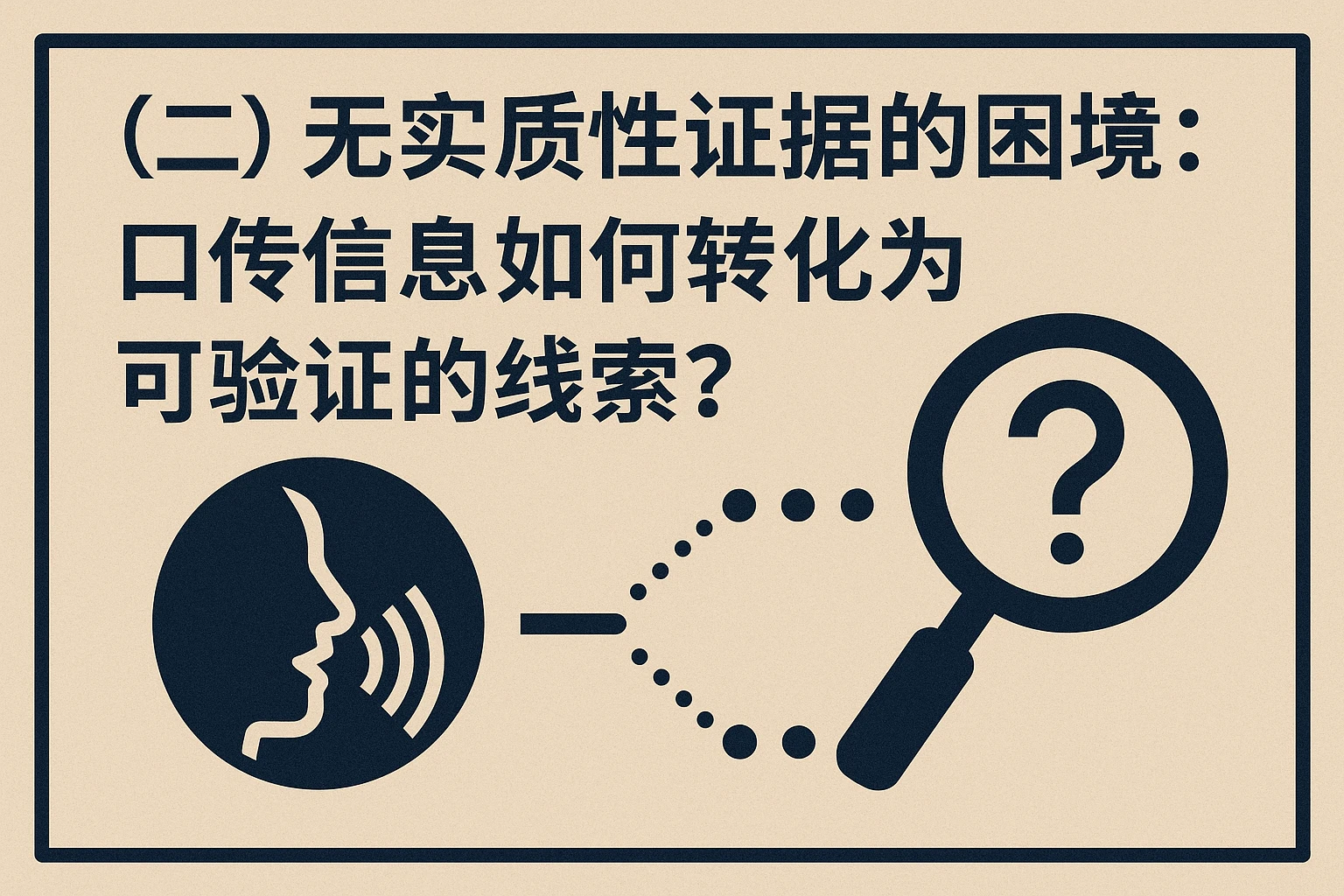 （二）无实质性证据的困境：口传信息如何转化为可验证的线索？