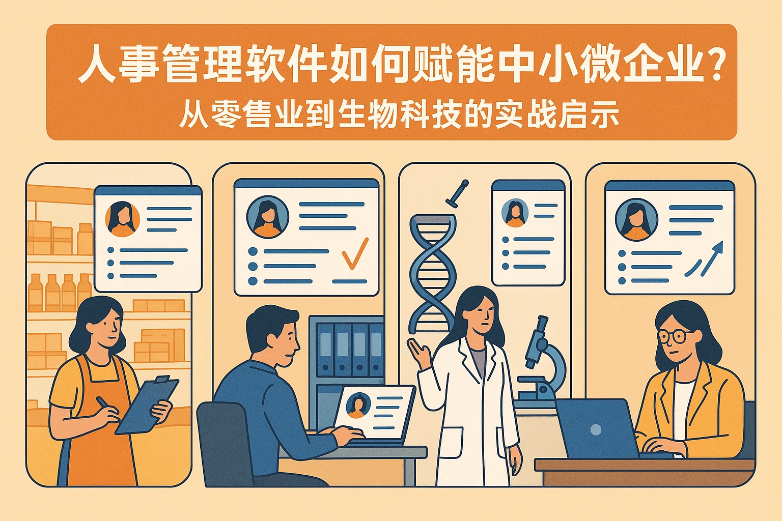人事管理软件如何赋能中小微企业？从零售业到生物科技的实战启示