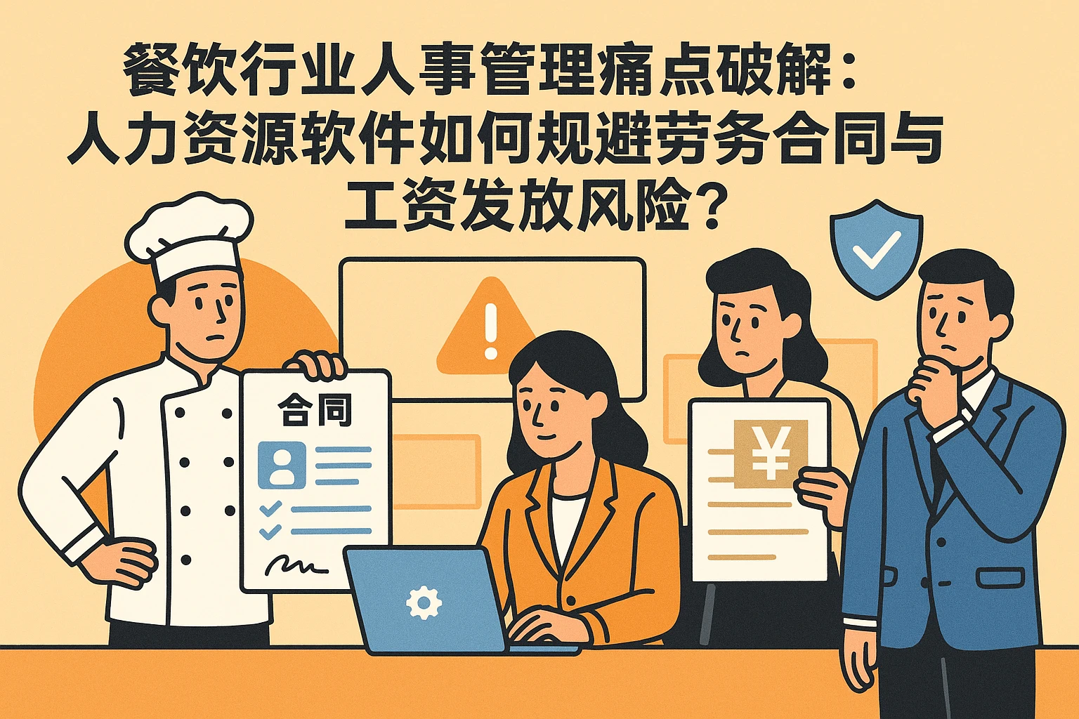 餐饮行业人事管理痛点破解:人力资源软件如何规避劳务合同与工资发放风险?