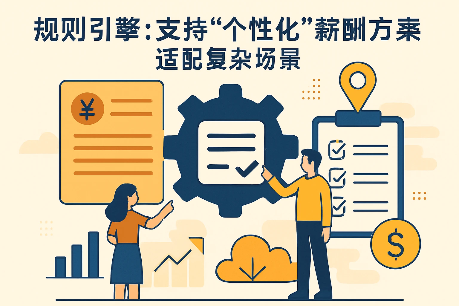 2. 规则引擎：支持“个性化”薪酬方案，适配复杂场景