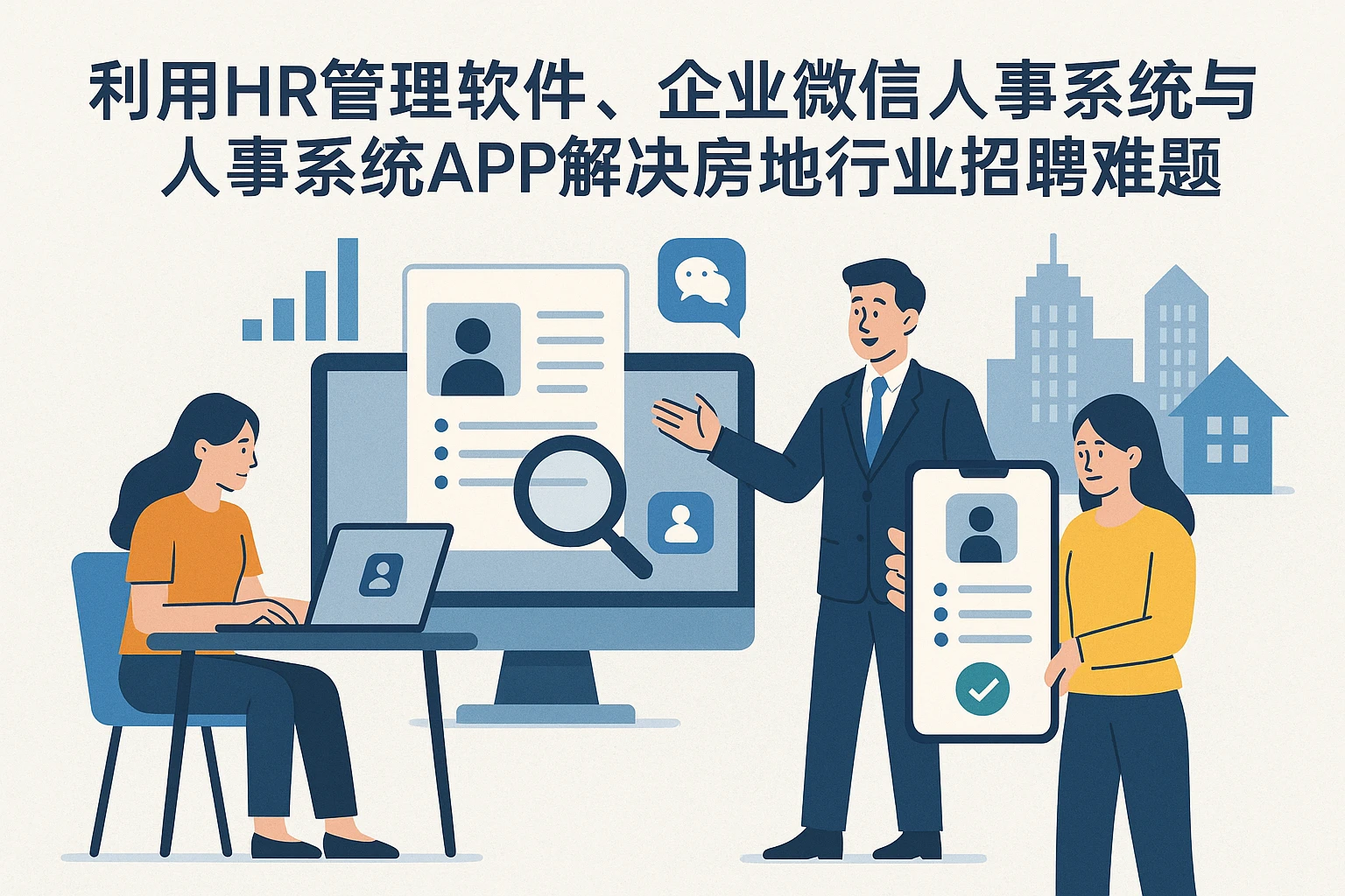 利用HR管理软件、企业微信人事系统与人事系统APP解决房地产行业招聘难题