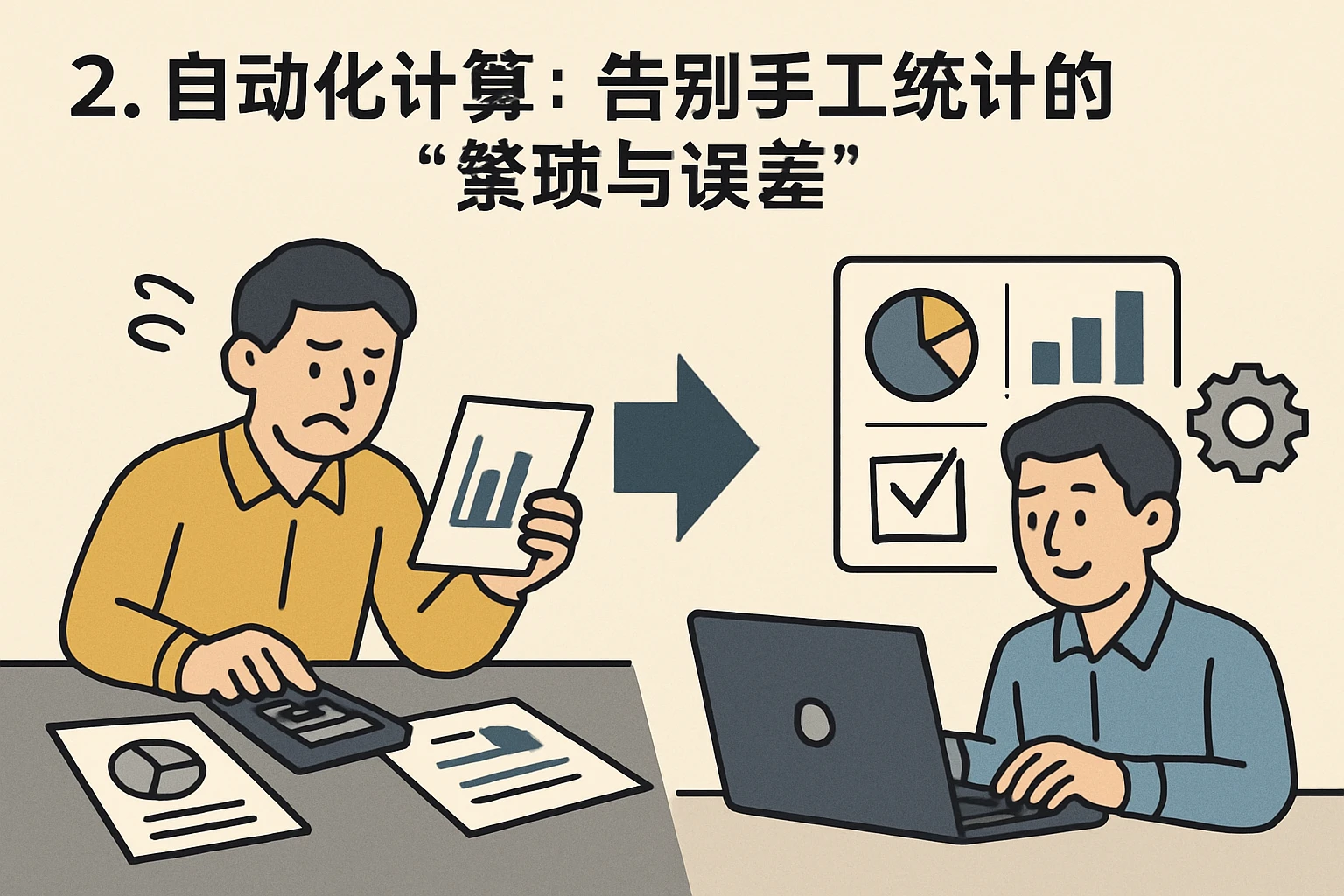 2. 自动化计算：告别手工统计的“繁琐与误差”