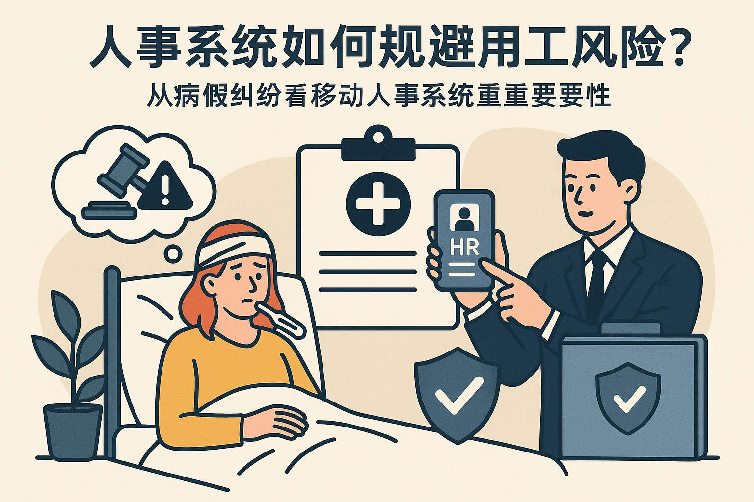 人事系统如何规避用工风险？从病假纠纷看移动人事系统的重要性