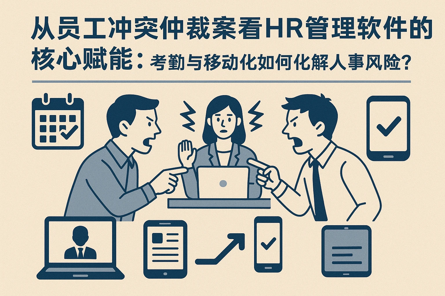 从员工冲突仲裁案看HR管理软件的核心赋能：考勤与移动化如何化解人事风险？