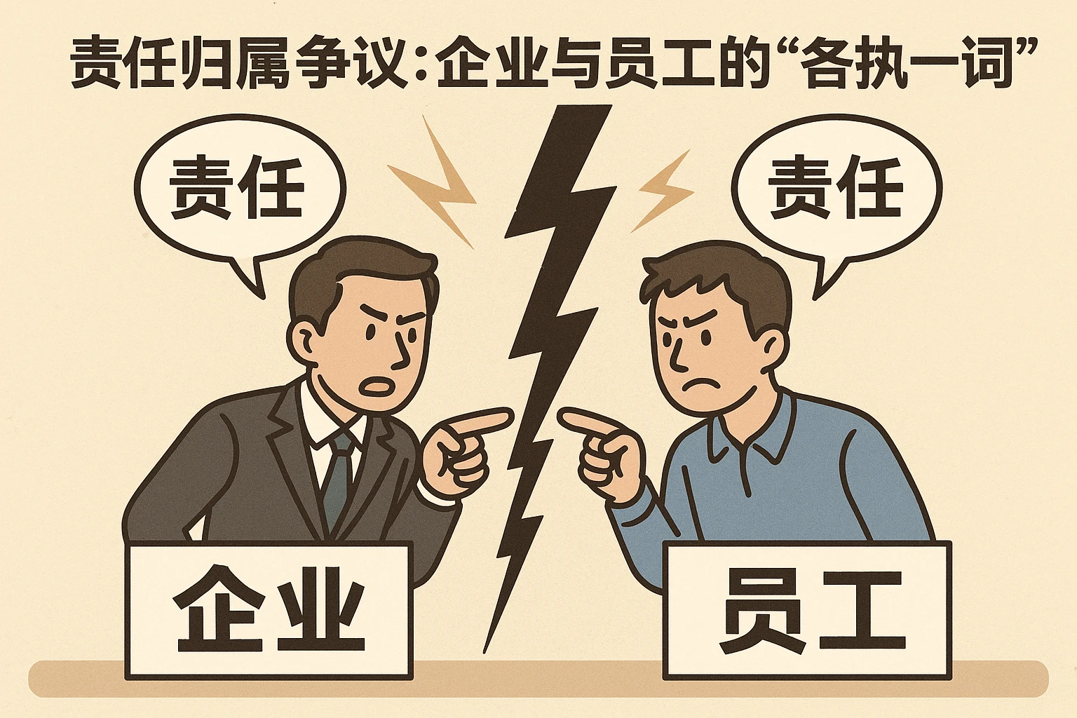 2. 责任归属争议:企业与员工的“各执一词”