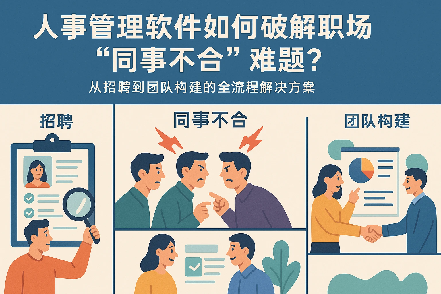 人事管理软件如何破解职场“同事不合”难题?从招聘到团队构建的全流程解决方案