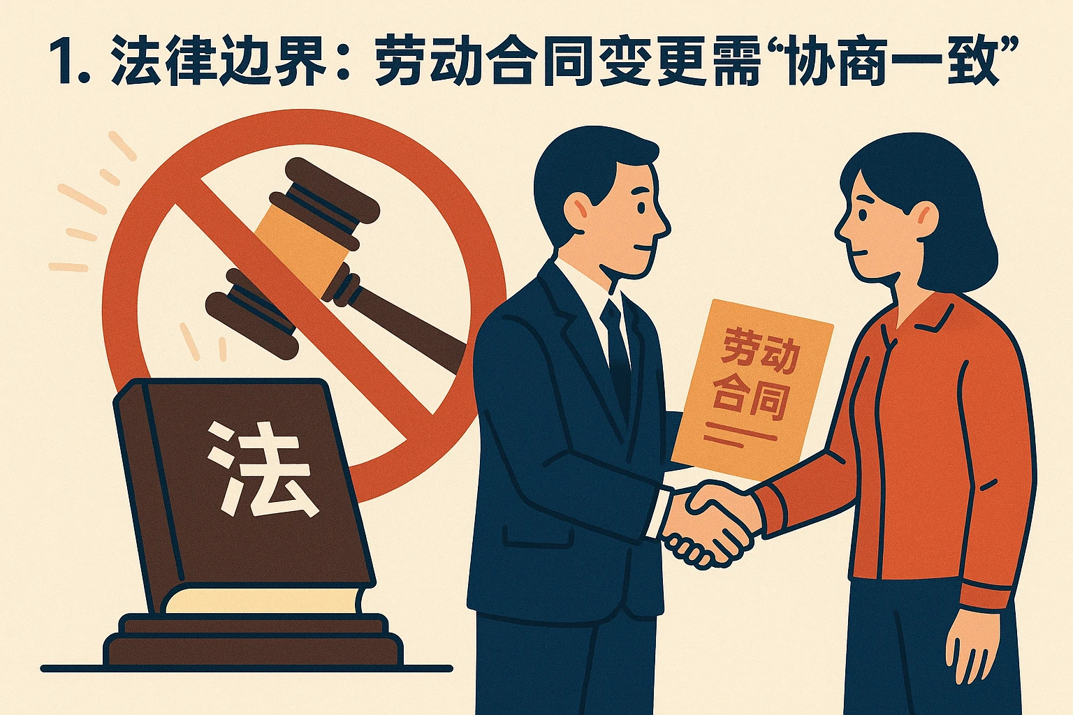 1. 法律边界:劳动合同变更需“协商一致”