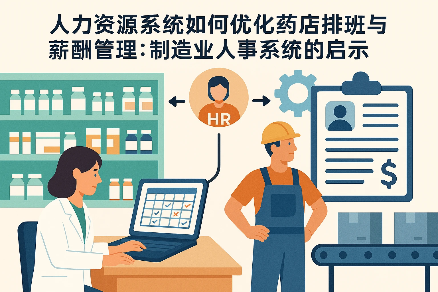 人力资源系统如何优化药店排班与薪酬管理：制造业人事系统的启示