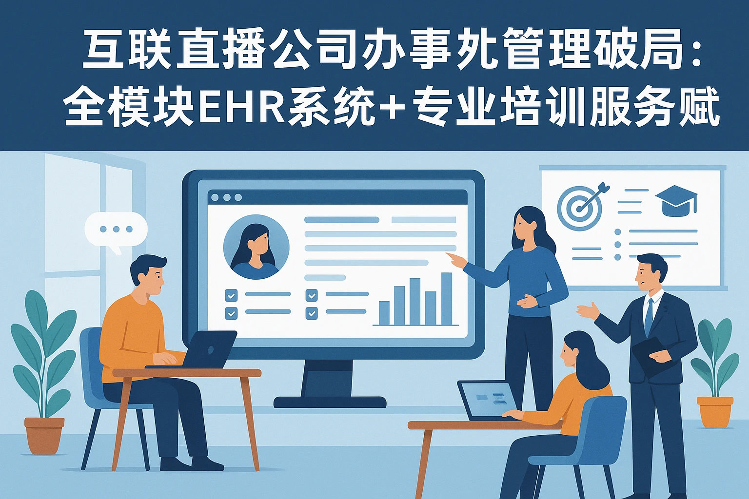 互联网直播公司办事处人力管理破局:全模块EHR系统+专业培训服务赋能增效