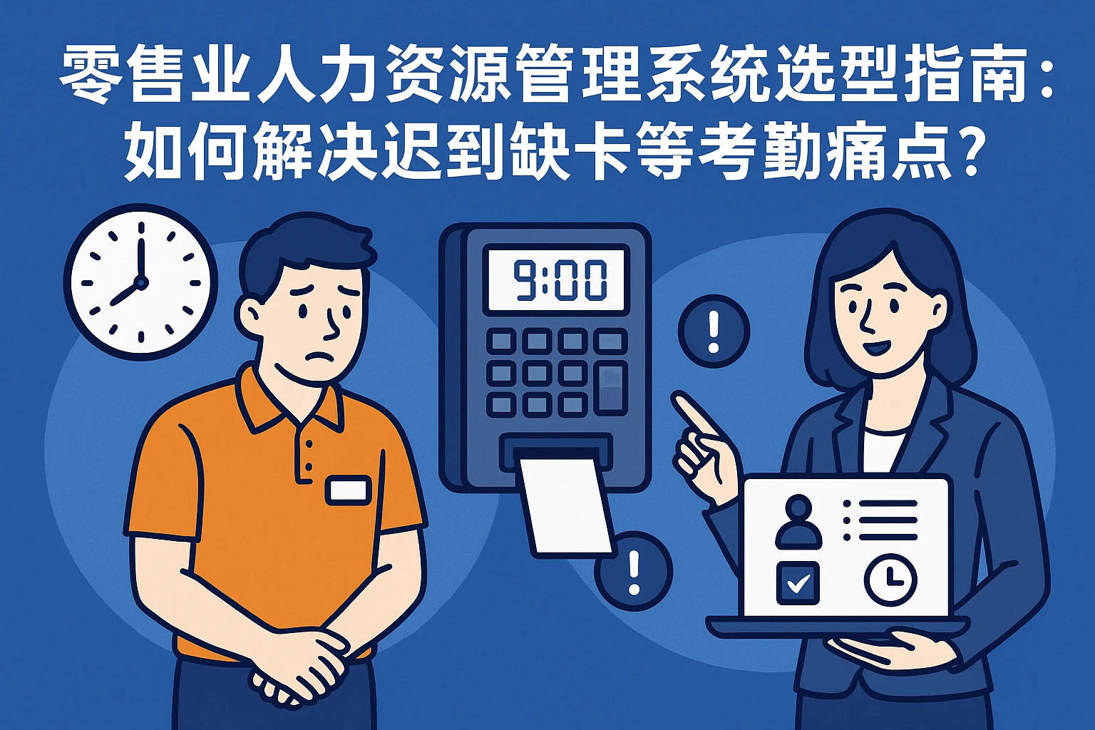 零售业人力资源管理系统选型指南：如何解决迟到缺卡等考勤痛点？