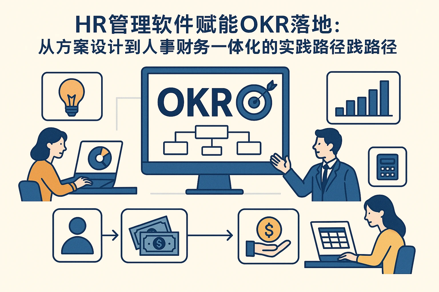 HR管理软件赋能OKR落地：从方案设计到人事财务一体化的实践路径