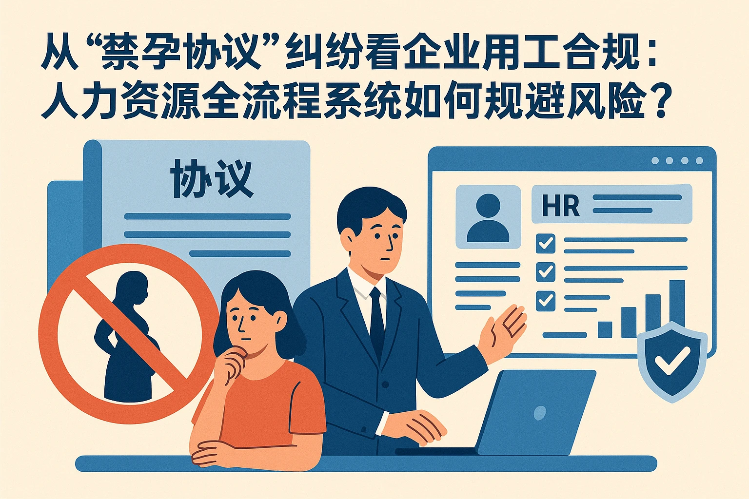 从“禁孕协议”纠纷看企业用工合规:人力资源全流程系统如何规避风险?