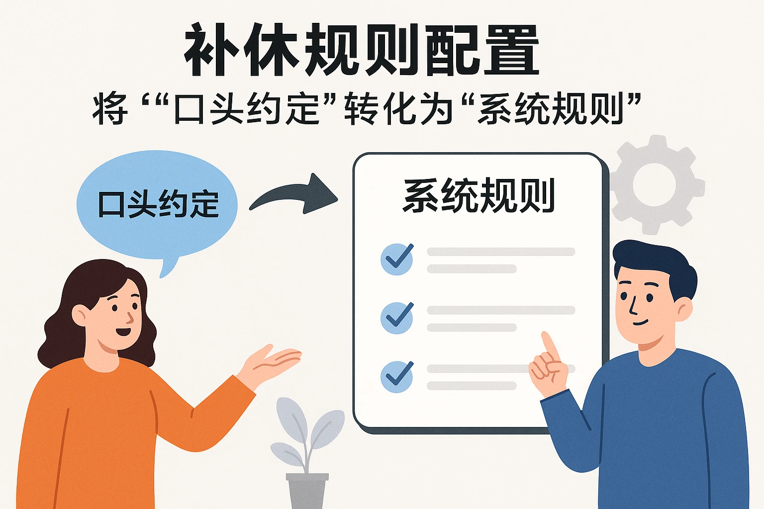 2. 补休规则配置:将“口头约定”转化为“系统规则”