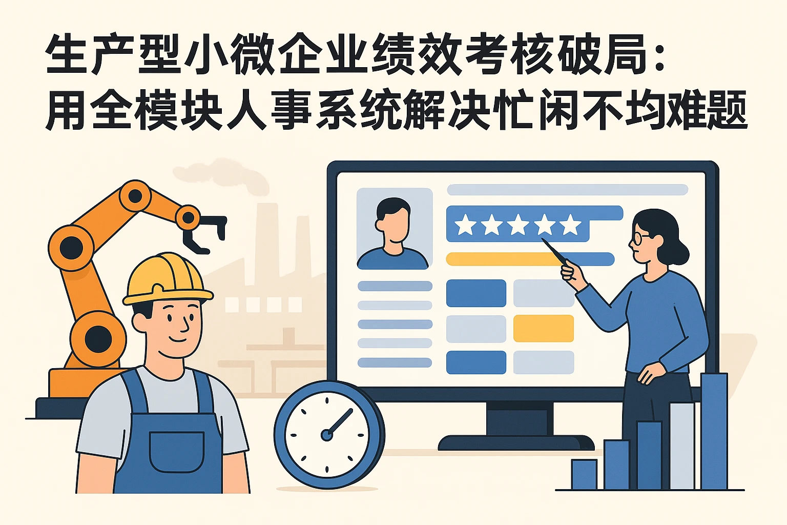 生产型小微企业绩效考核破局:用全模块人事系统解决忙闲不均难题