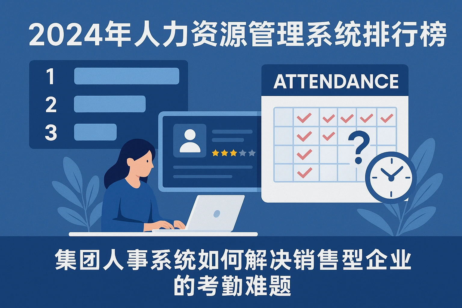 2024年人力资源管理系统排行榜：集团人事系统如何解决销售型企业的考勤难题