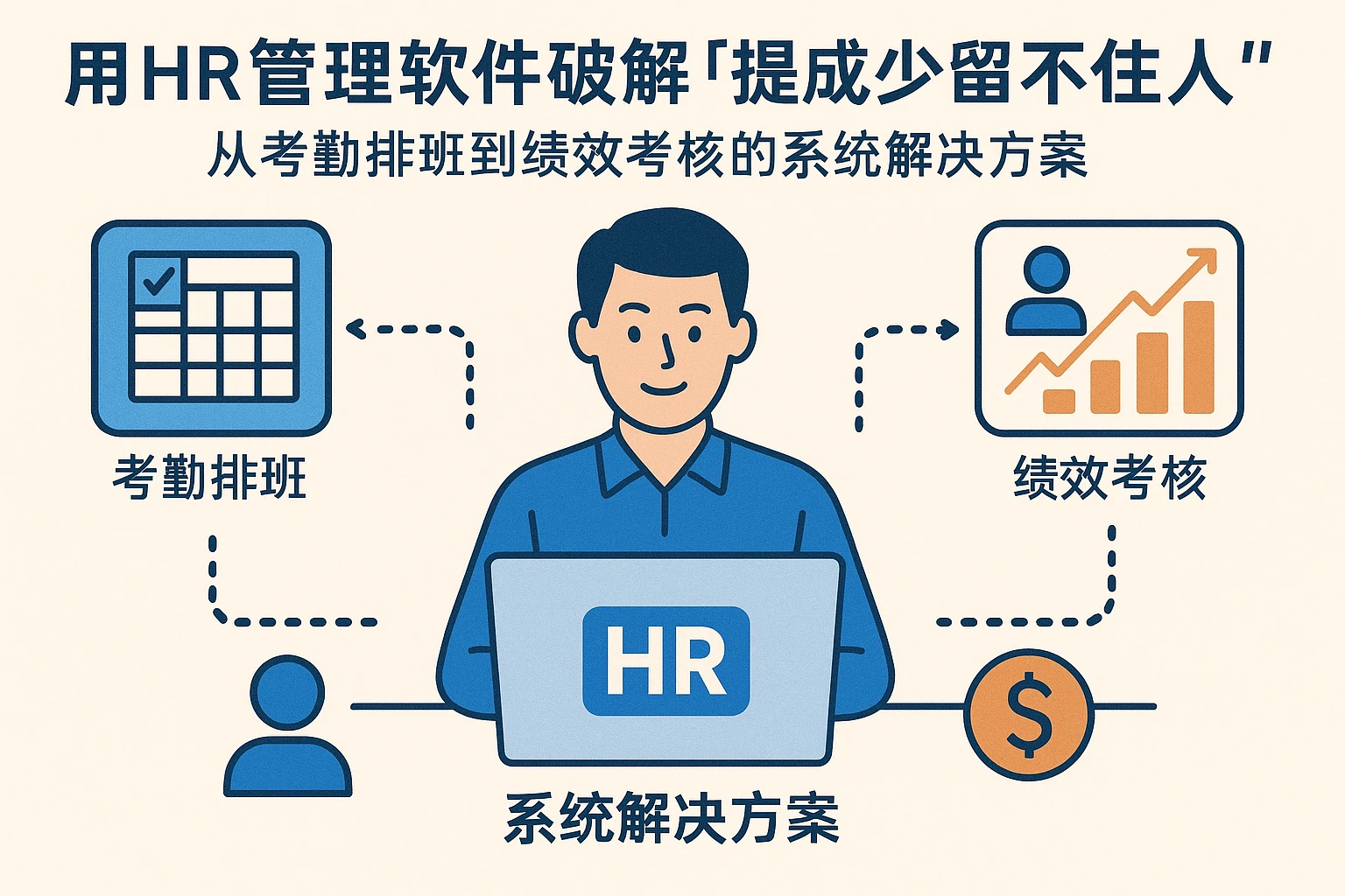 用HR管理软件破解“提成少留不住人”难题:从考勤排班到绩效考核的系统解决方案