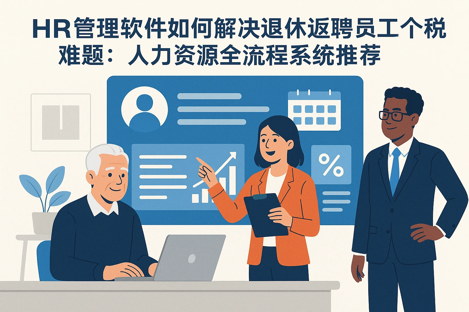 HR管理软件如何解决退休返聘员工个税难题：人力资源全流程系统推荐