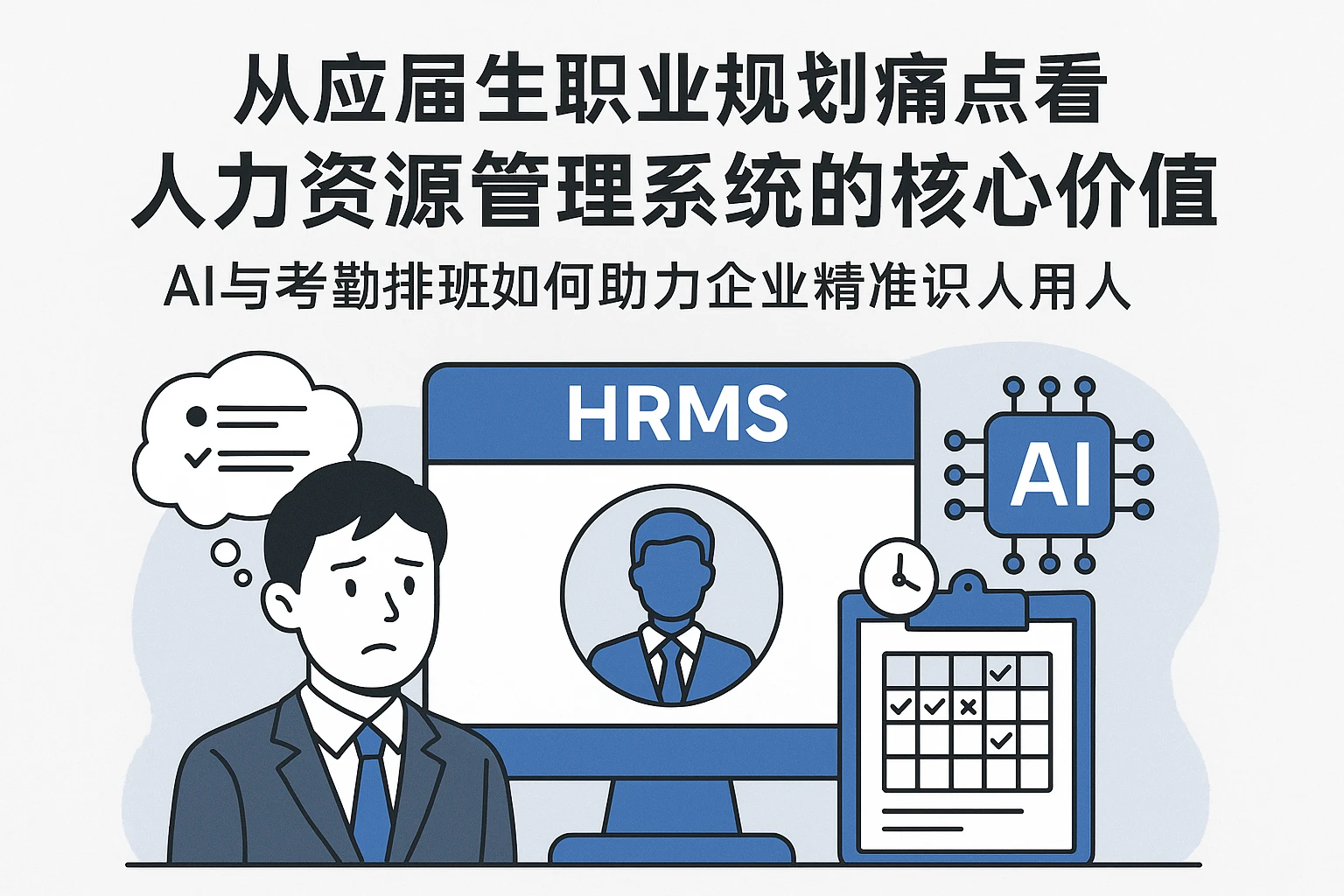从应届生职业规划痛点看人力资源管理系统的核心价值——AI与考勤排班如何助力企业精准识人用人