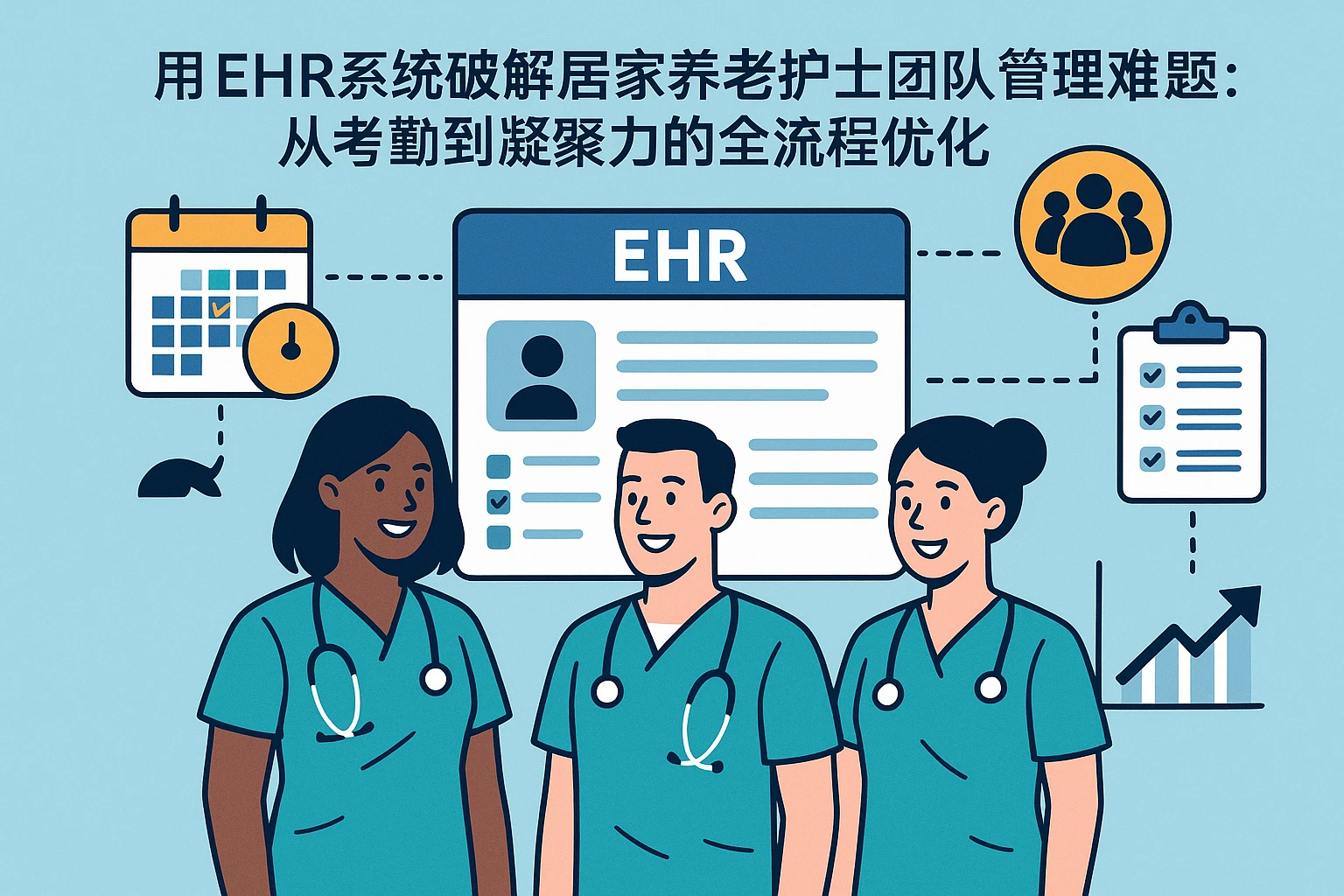 用EHR系统破解居家养老护士团队管理难题：从考勤到凝聚力的全流程优化