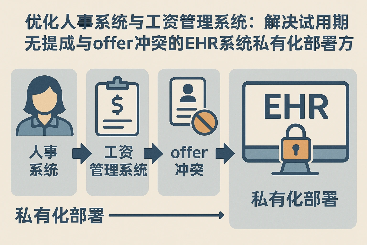 优化人事系统与工资管理系统：解决试用期无提成与offer冲突的ehr系统私有化部署方案