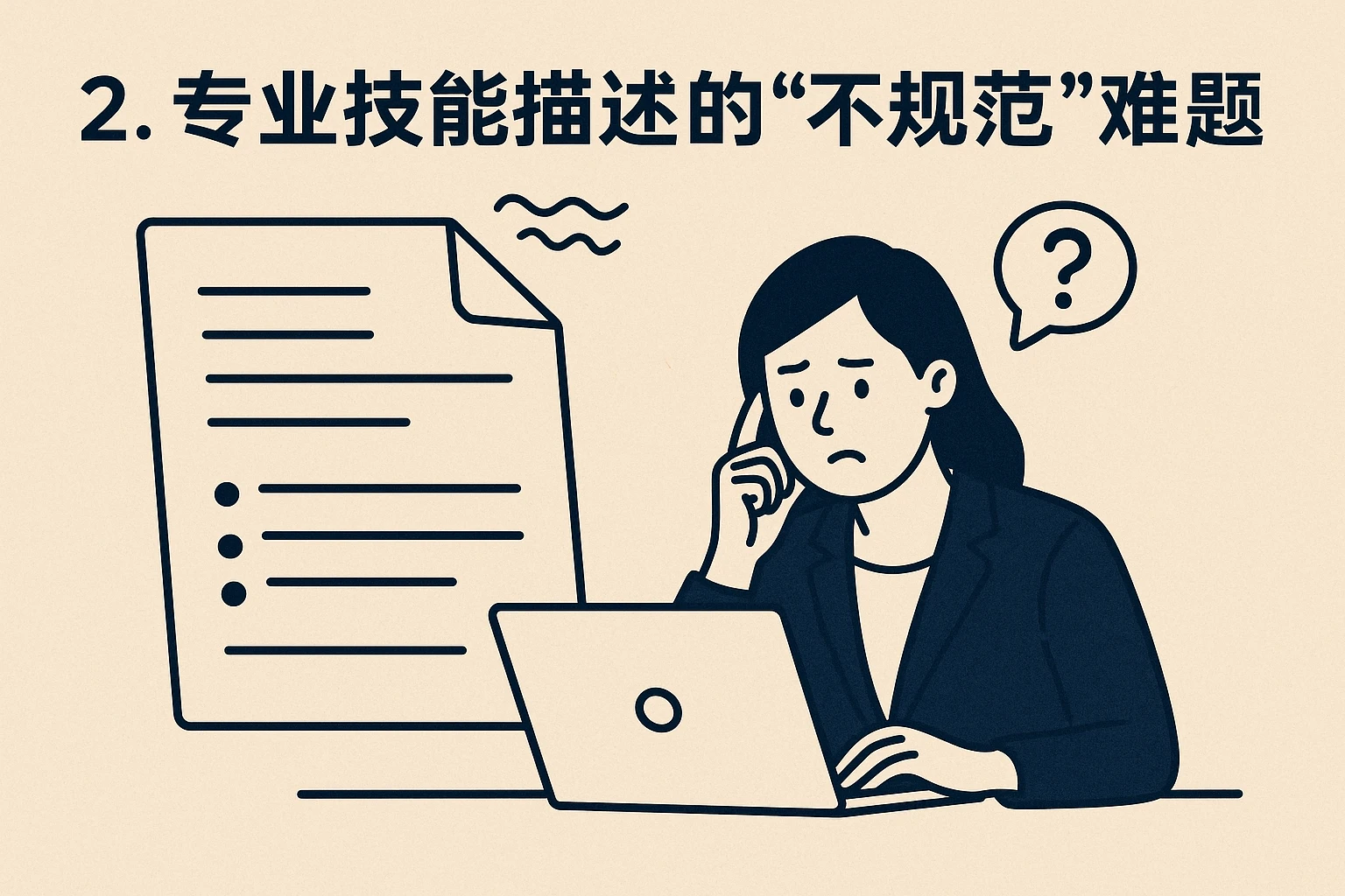 2. 专业技能描述的“不规范”难题