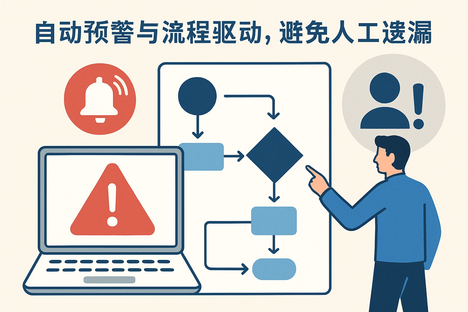 2. 自动预警与流程驱动，避免人工遗漏