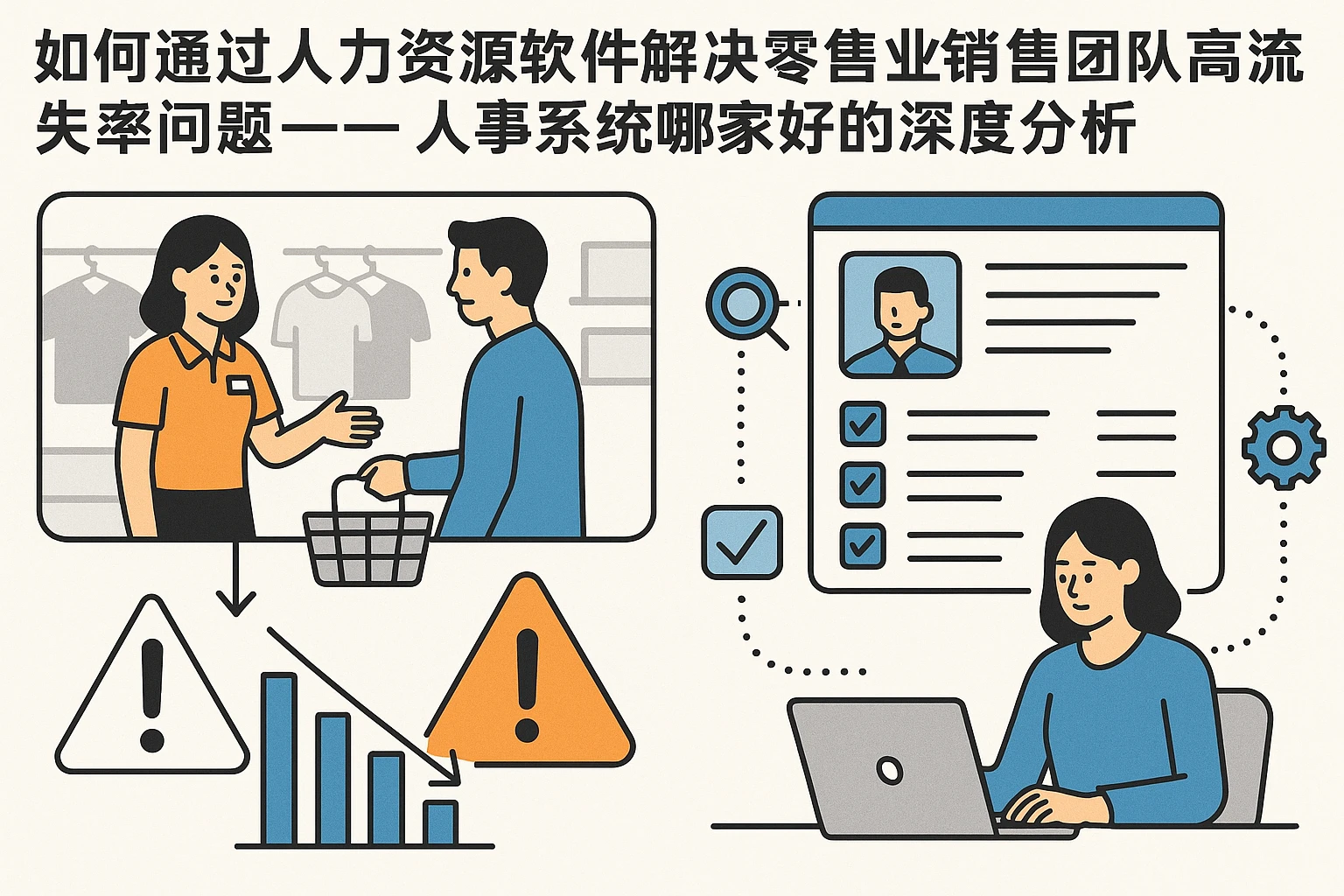 如何通过人力资源软件解决零售业销售团队高流失率问题——人事系统哪家好的深度分析
