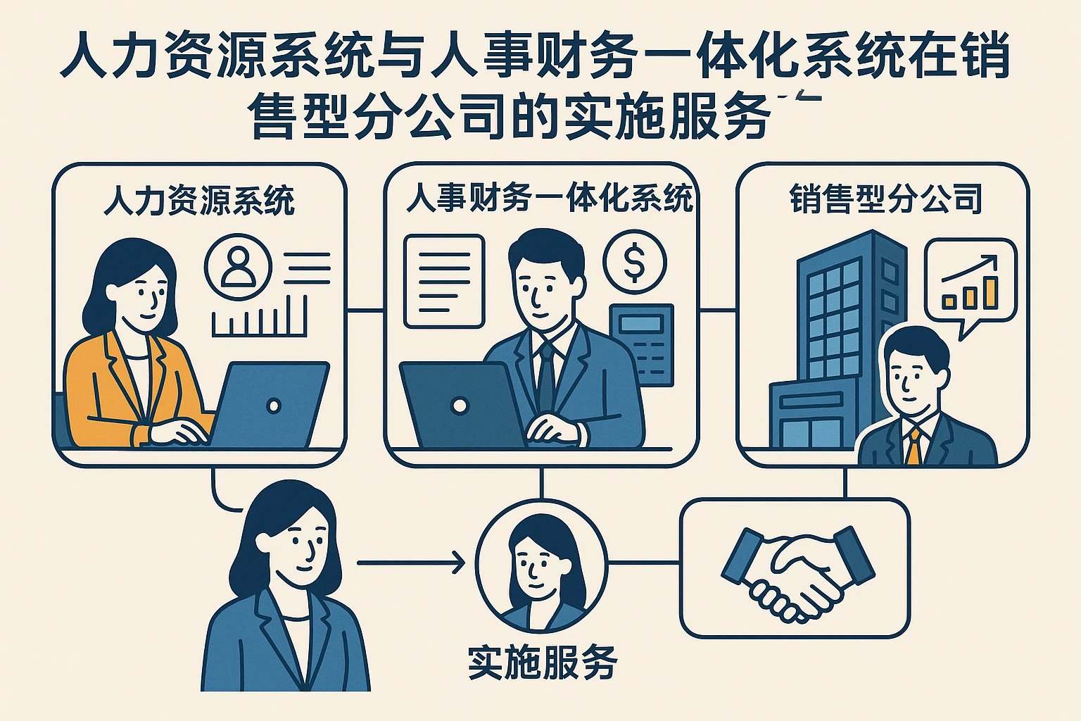 人力资源系统与人事财务一体化系统在销售型分公司的实施服务